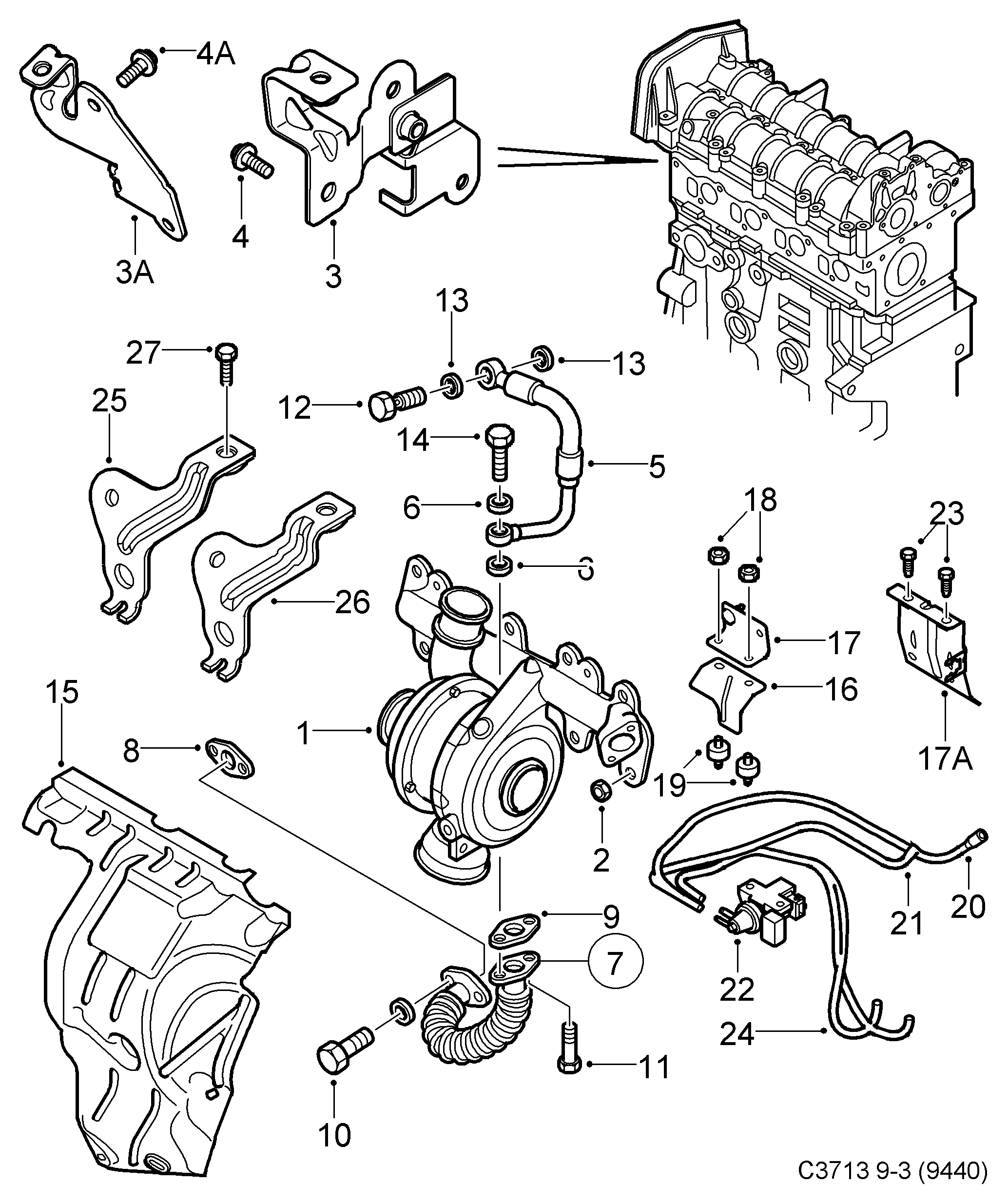 Vauxhall 93192073 - Turbocompressore, Sovralimentazione autozon.pro