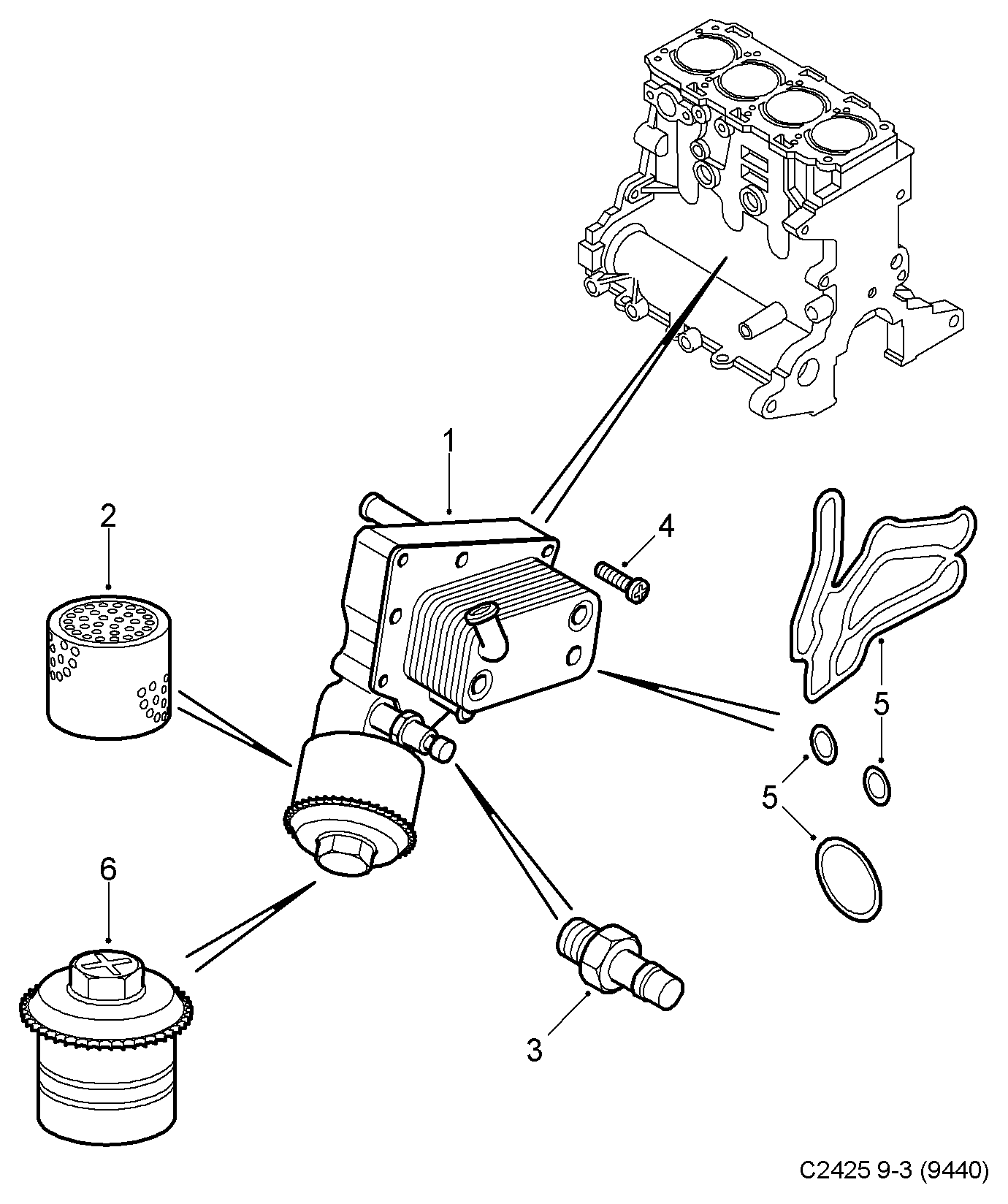 Vauxhall 93188379 - Radiatore olio, Olio motore autozon.pro