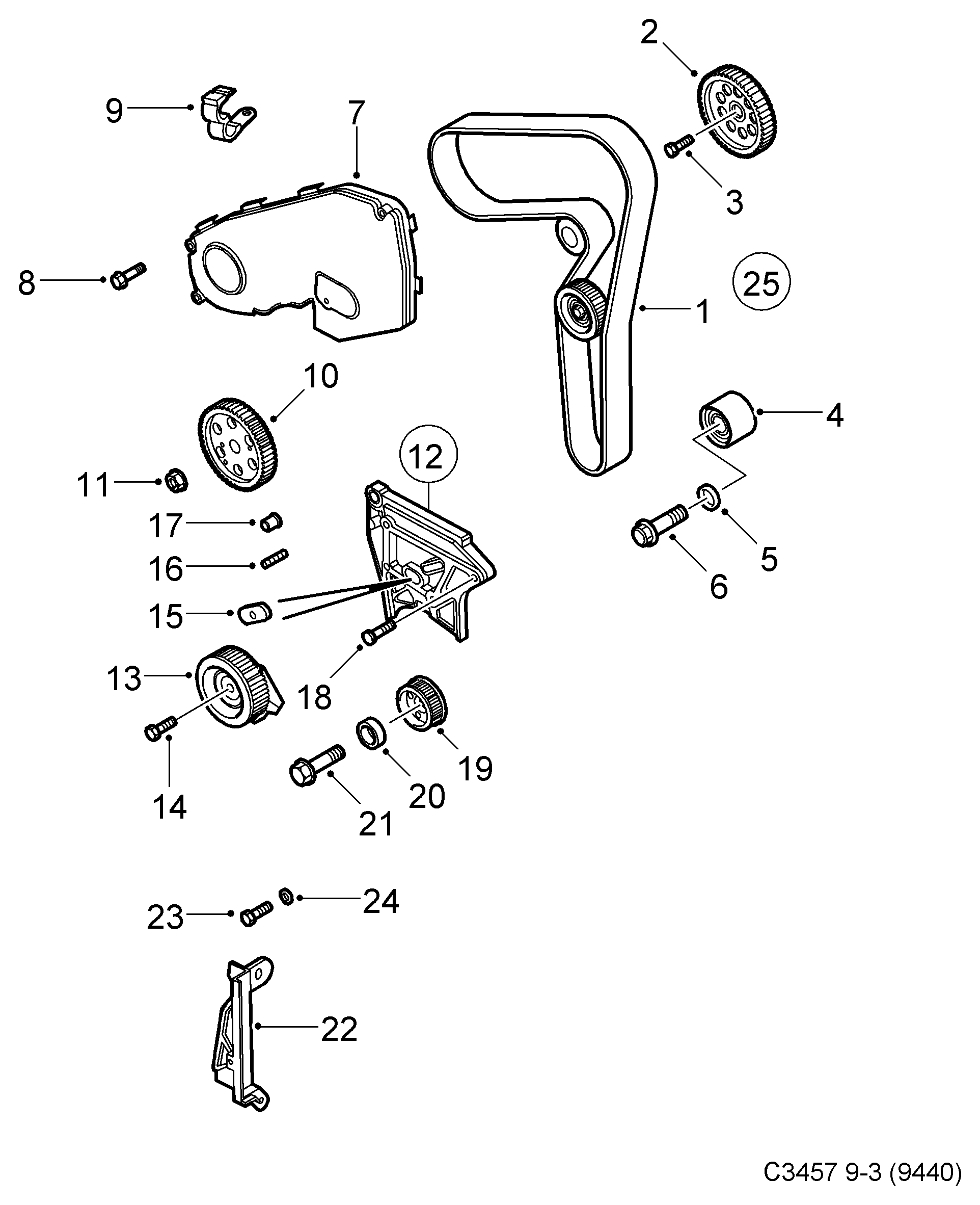 Opel 93178972 - Pompa acqua + Kit cinghie dentate autozon.pro