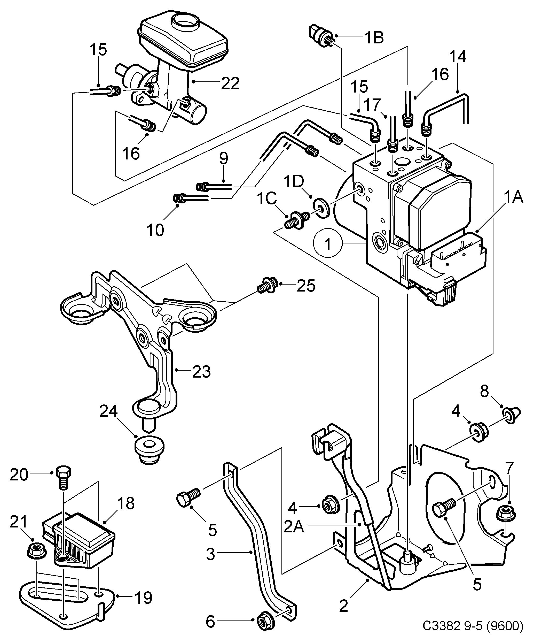 SAAB 52 33 283 - Interruttore a pressione, Idraulica freno autozon.pro