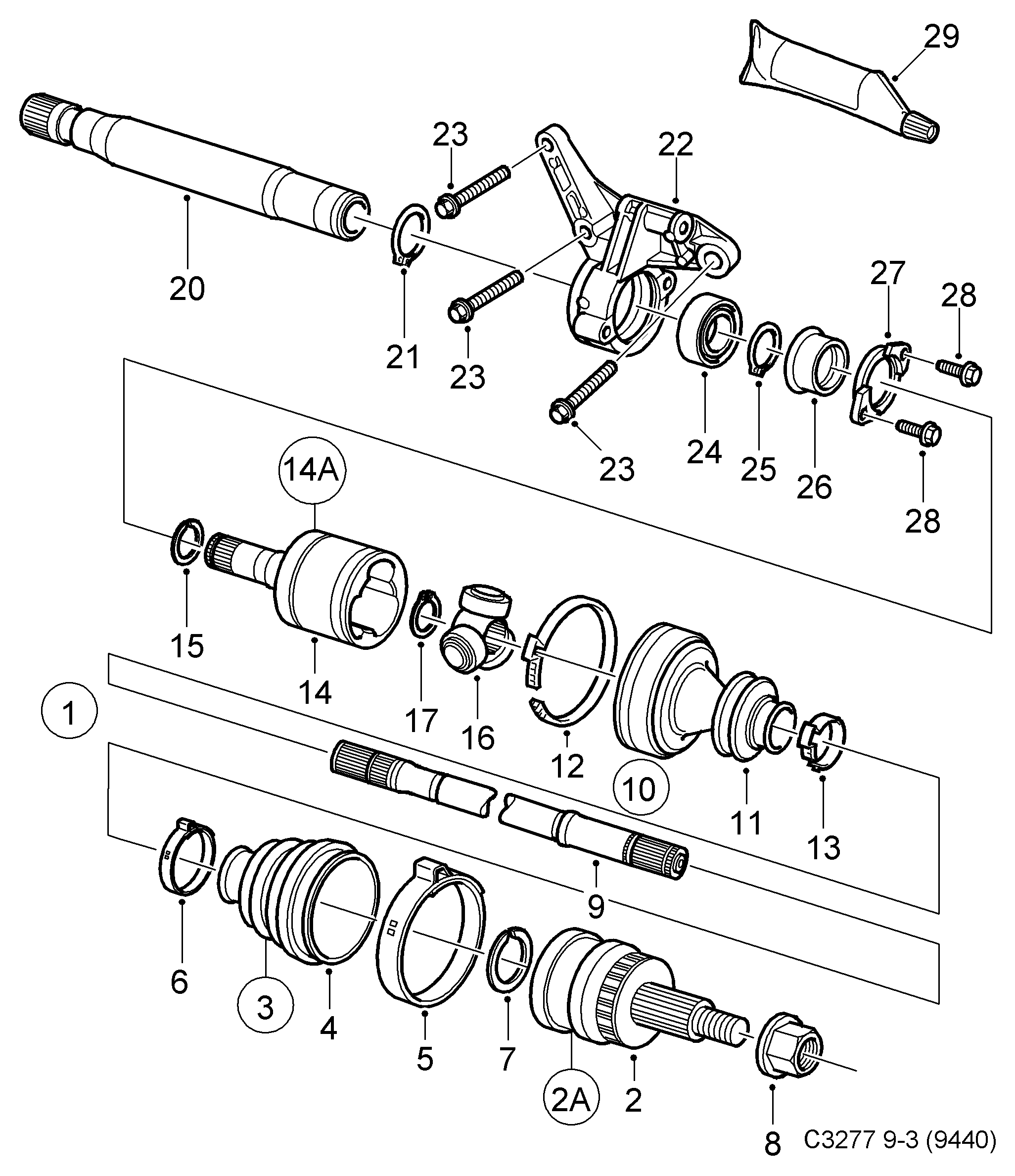 Opel 93186951 - Cuffia, Semiasse autozon.pro