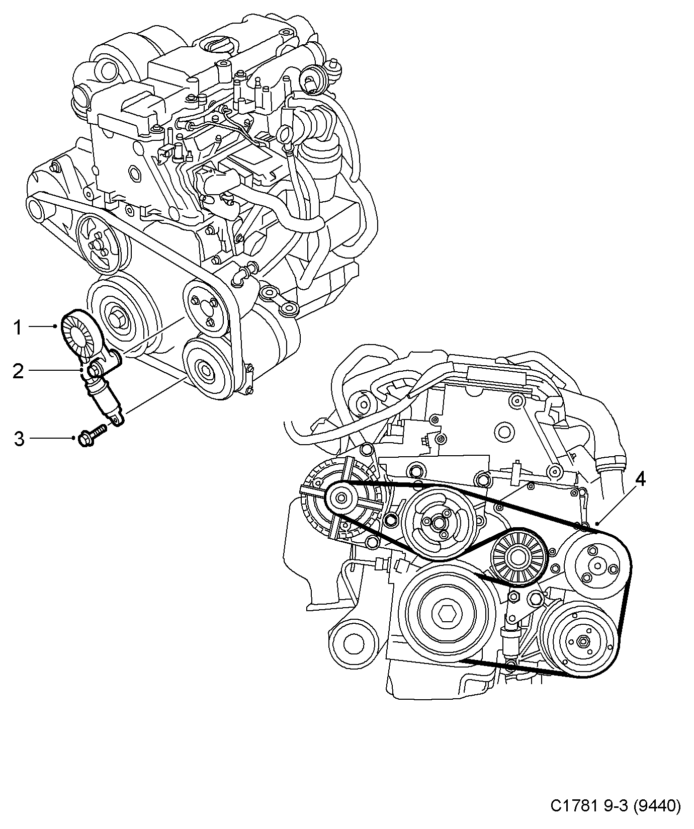 Opel 24452030 - Cinghia Poly-V autozon.pro