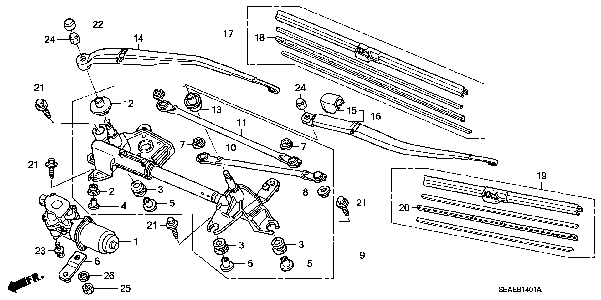 Honda 76620SEAJ11 - Spazzola tergi autozon.pro