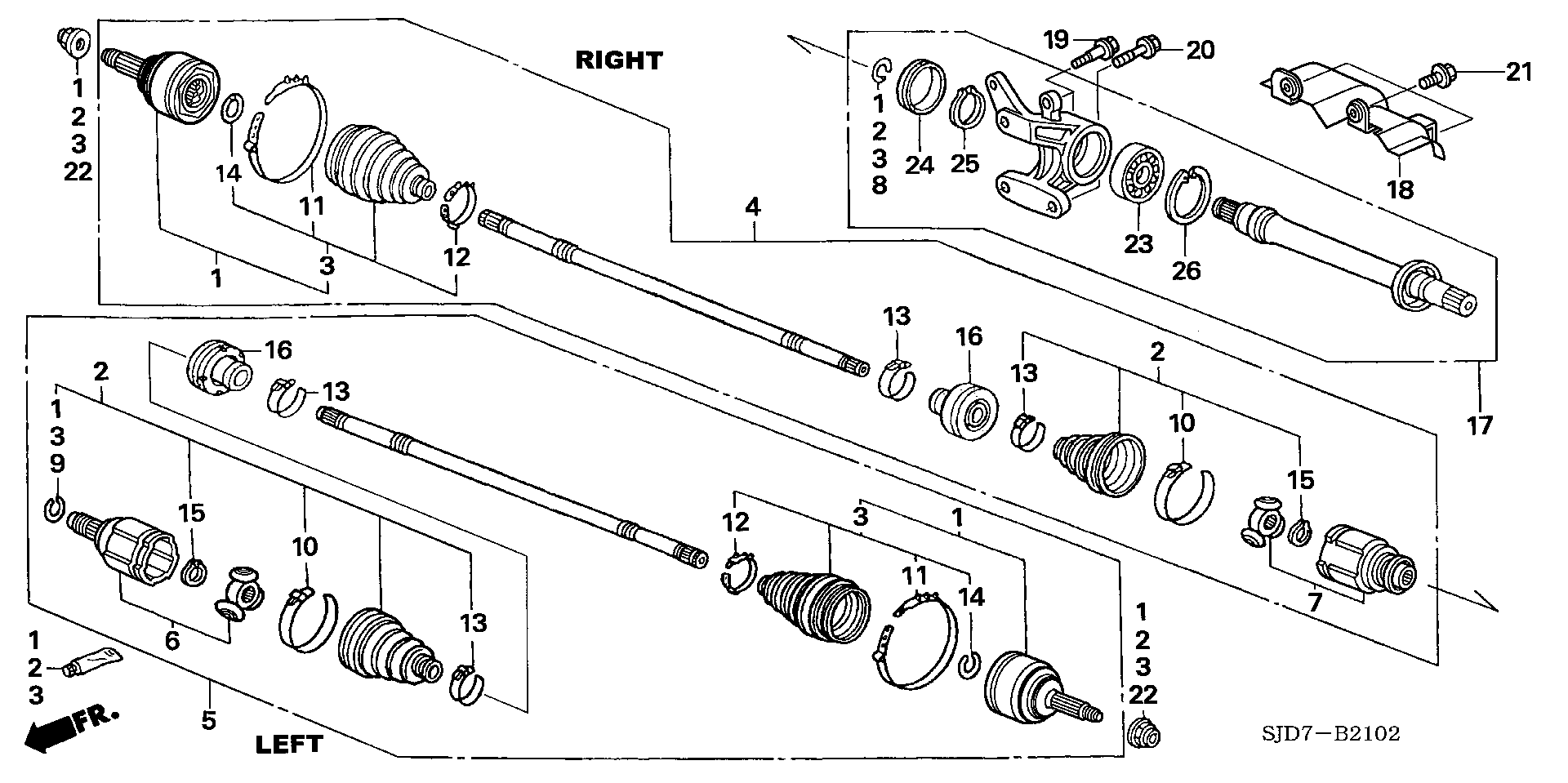 Honda 44017-SEF-E00 - Cuffia, Semiasse autozon.pro