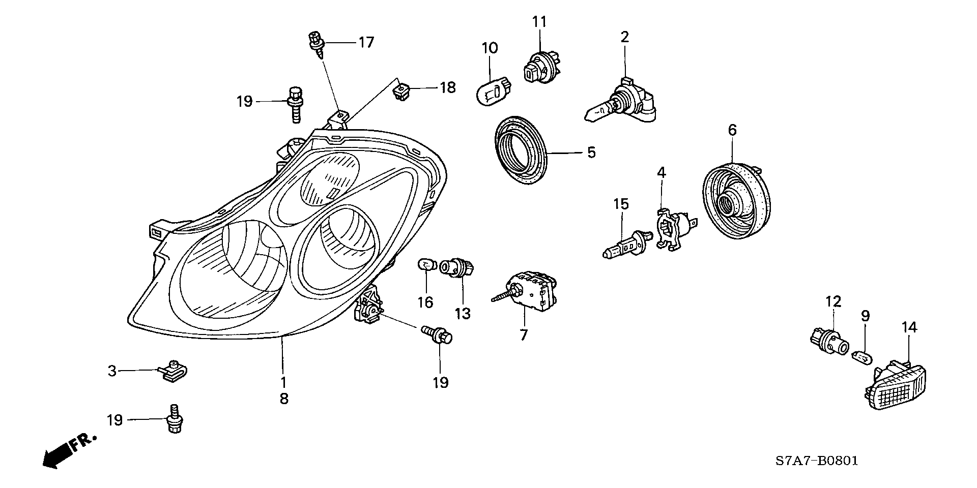 Honda 33103-SL5-A02 - Lampadina, Fendinebbia autozon.pro