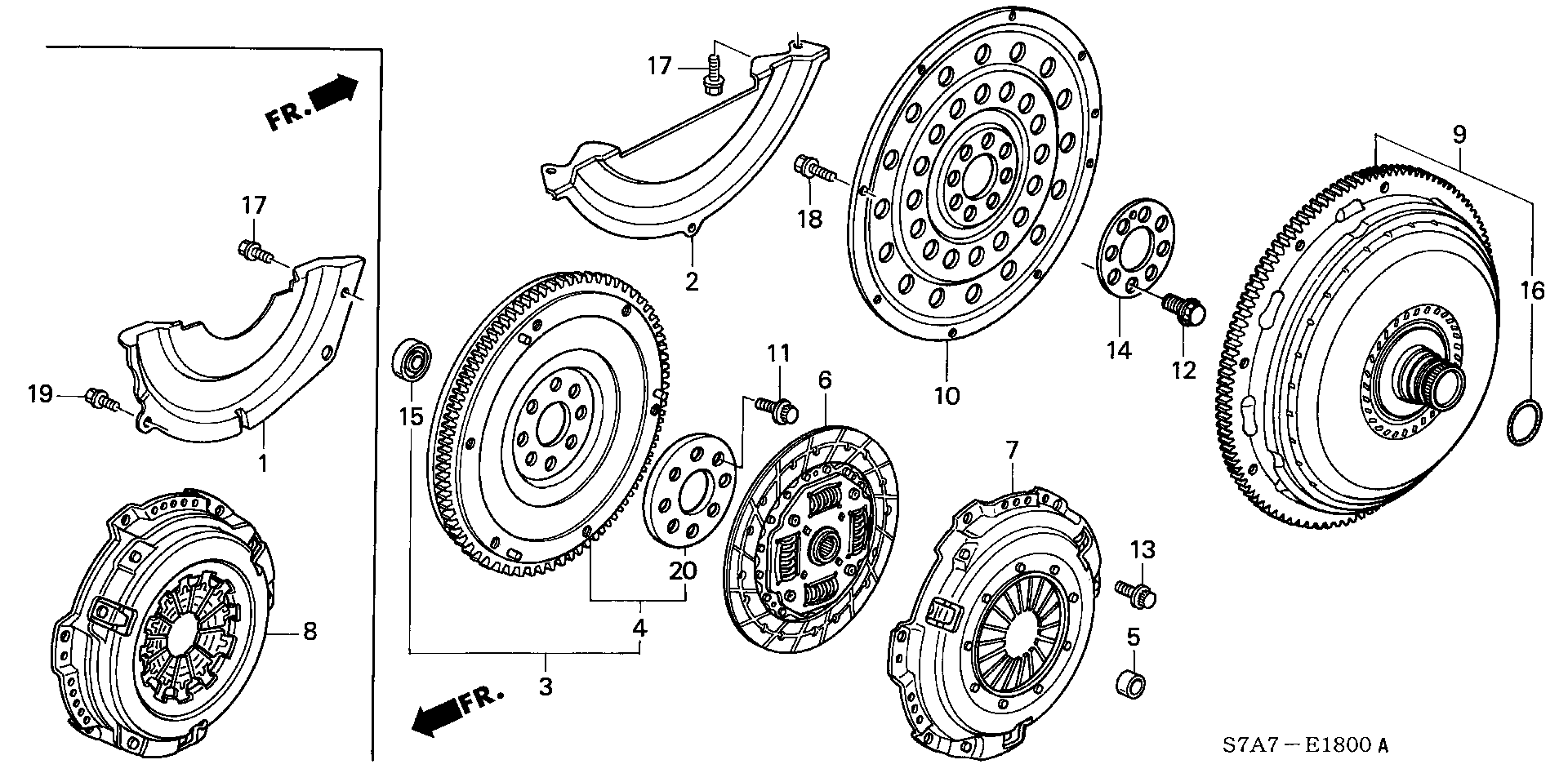 Honda 22200-PLR-023 - Disco frizione autozon.pro