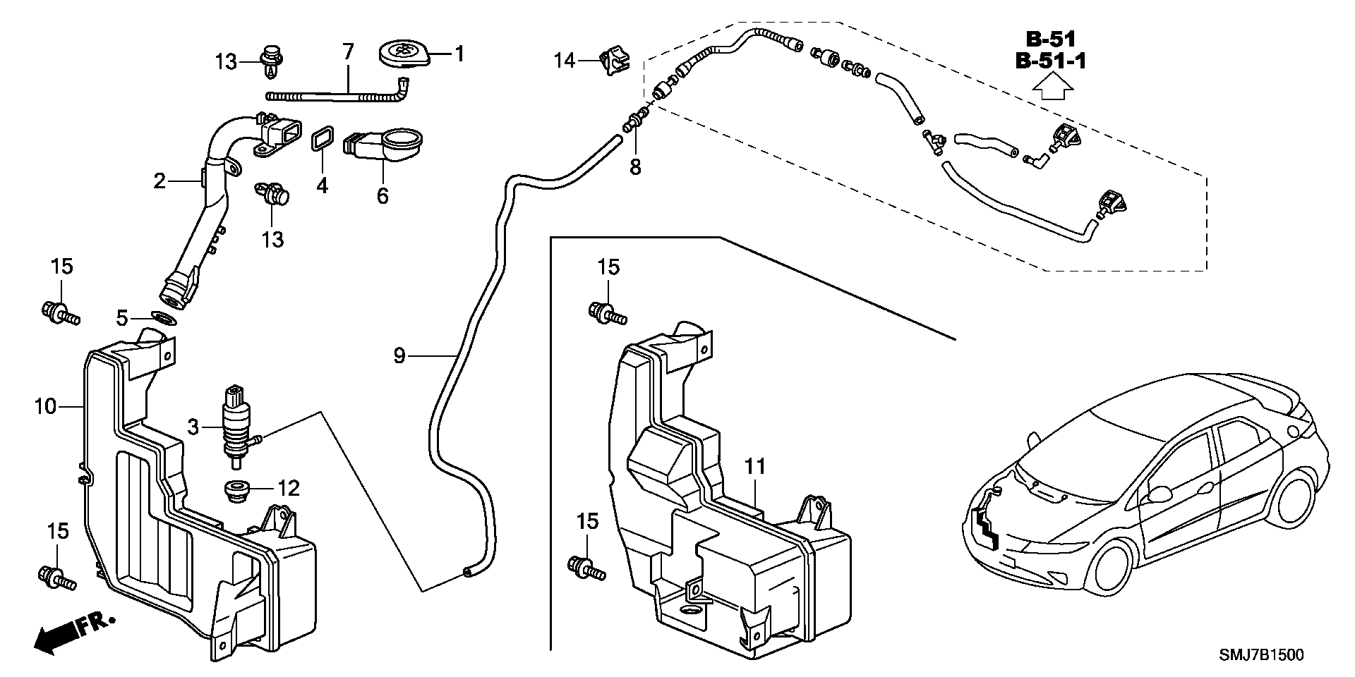 Honda 76806-SMG-E01 - Pompa acqua lavaggio, Pulizia cristalli autozon.pro