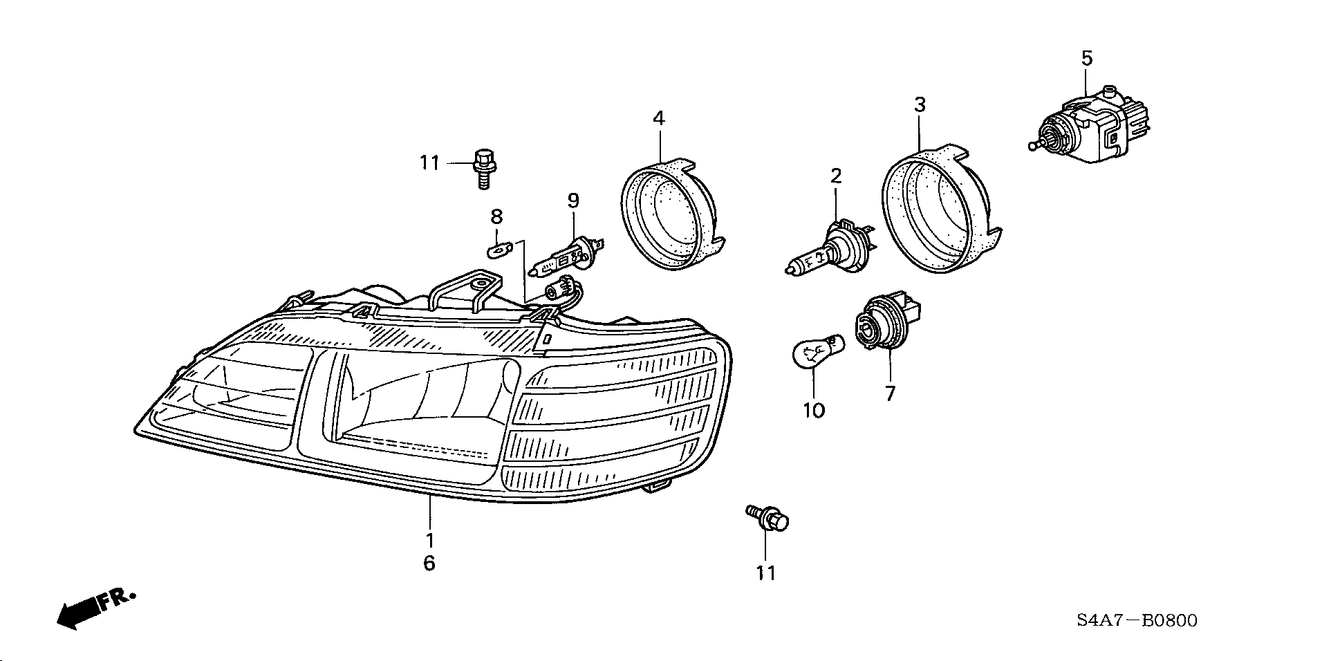 Honda 33110-S1A-G51 - BULB (H7) (LL) (12V 55W) autozon.pro