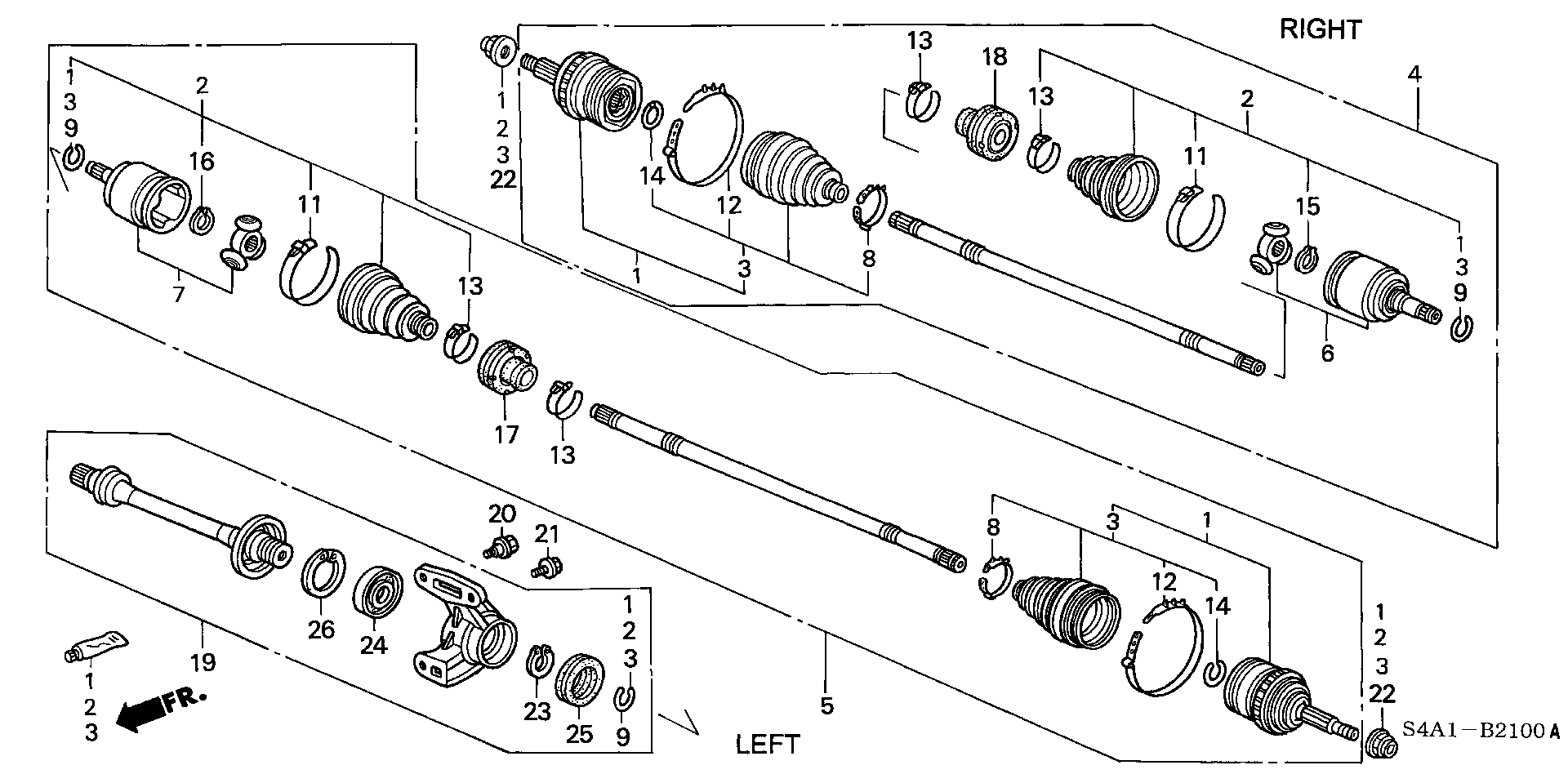 Honda 44017-S1A-E03 - Cuffia, Semiasse autozon.pro