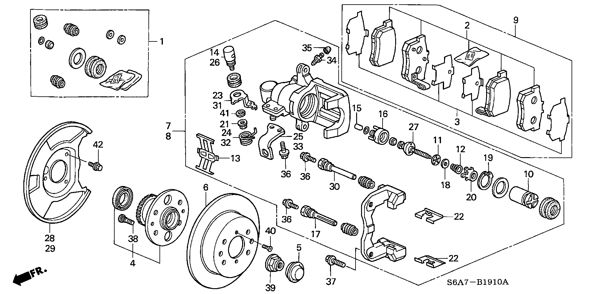 Honda 06430S6DE50 - Kit pastiglie freno, Freno a disco autozon.pro