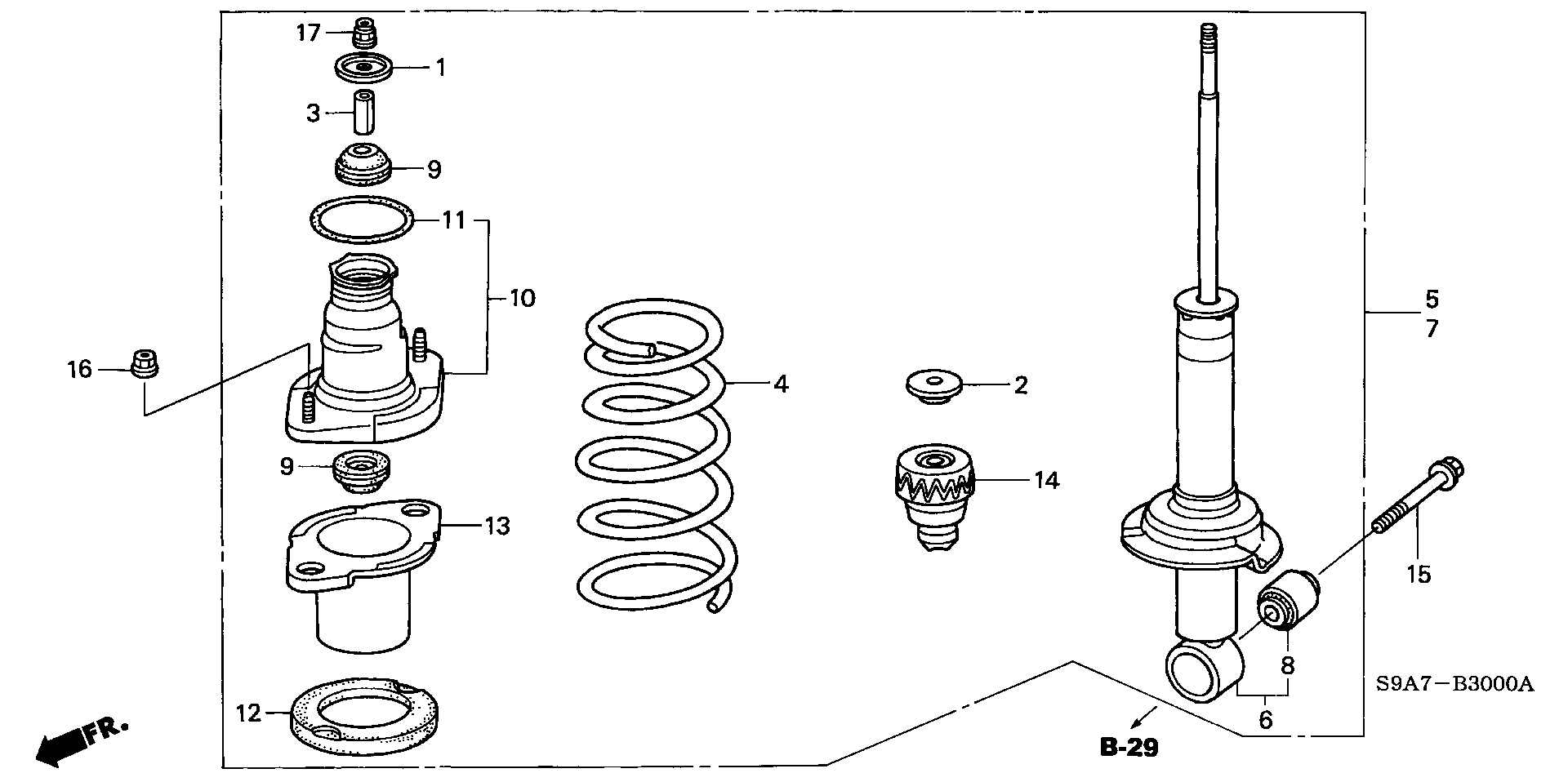 Honda 52722-S9A-014 - Kit parapolvere, Ammortizzatore autozon.pro