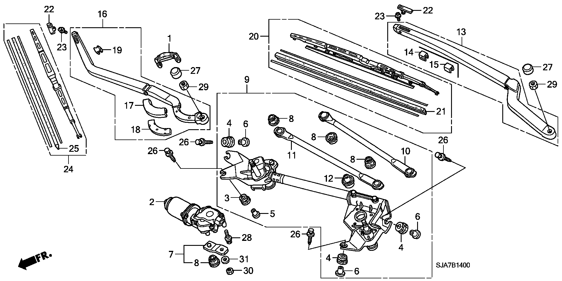 Honda 76622SJAA01 - Spazzola tergi autozon.pro