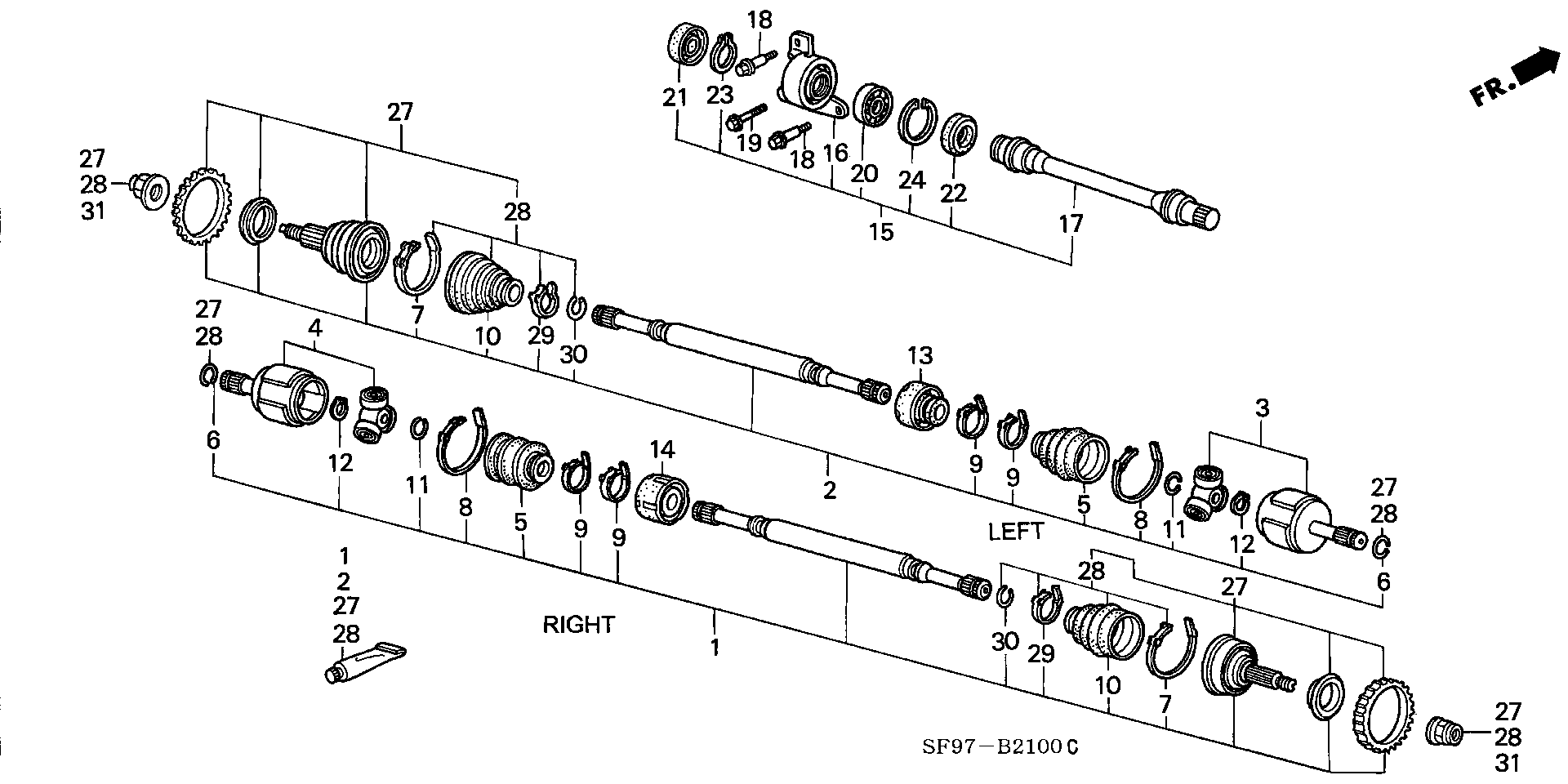 Honda 44333-SF1-013 - Cuffia, Semiasse autozon.pro