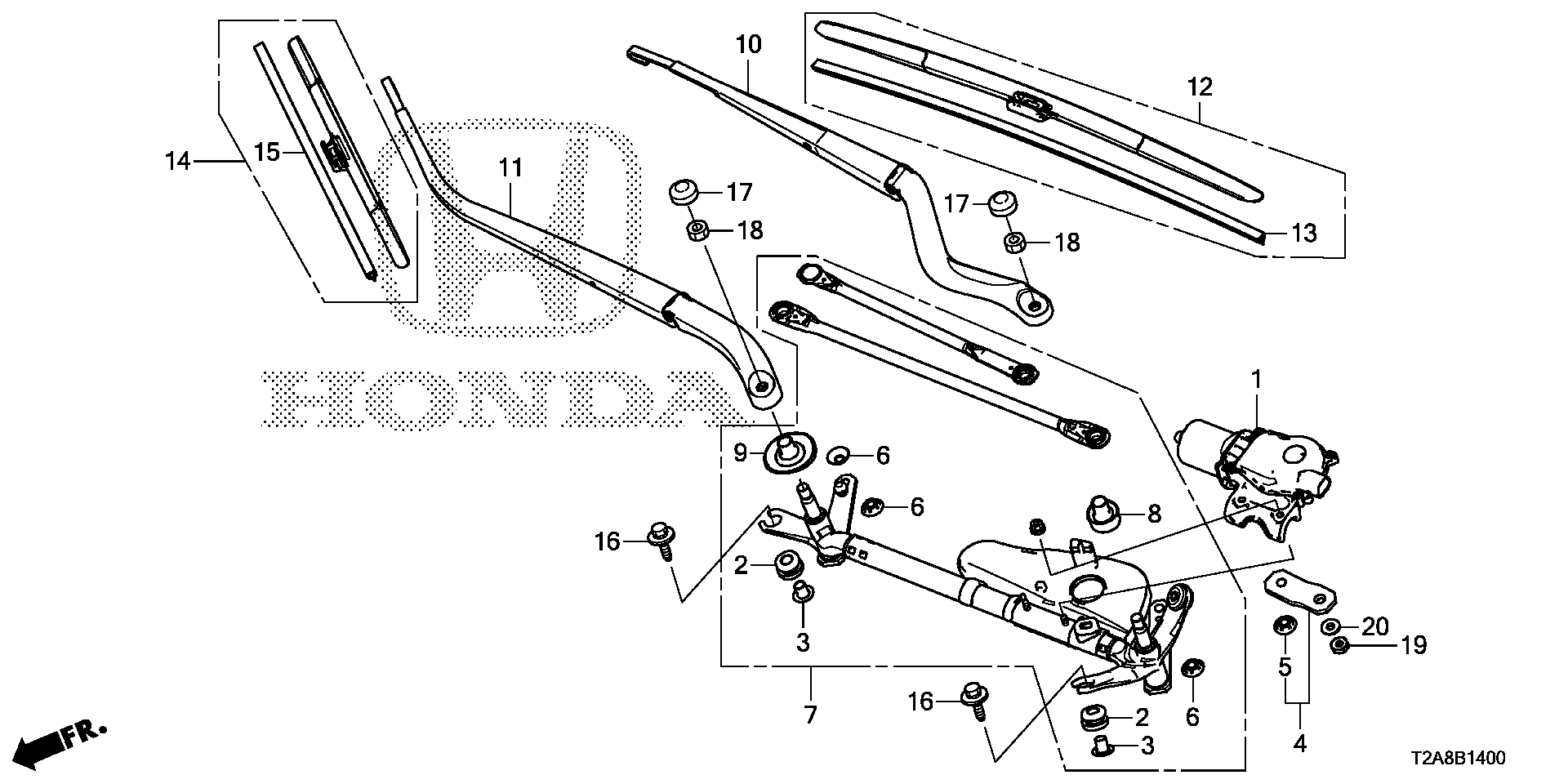 Honda 76620T2FA01 - Spazzola tergi autozon.pro