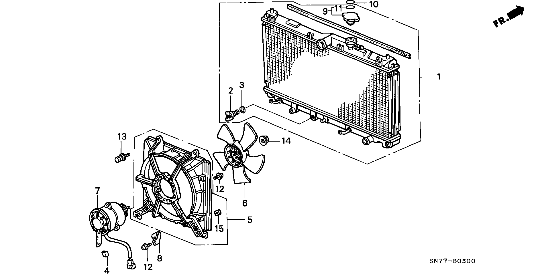 Honda 19010P45505 - Radiatore, Raffreddamento motore autozon.pro