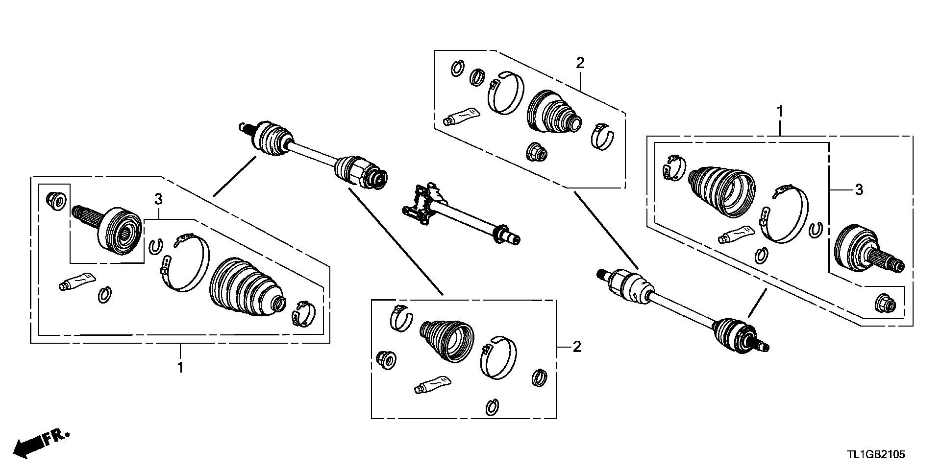 Honda 44018-TA0-A51 - Cuffia, Semiasse autozon.pro