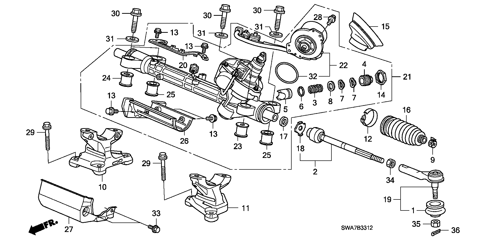 Honda 53601 SWC-G02 - Scatola guida autozon.pro