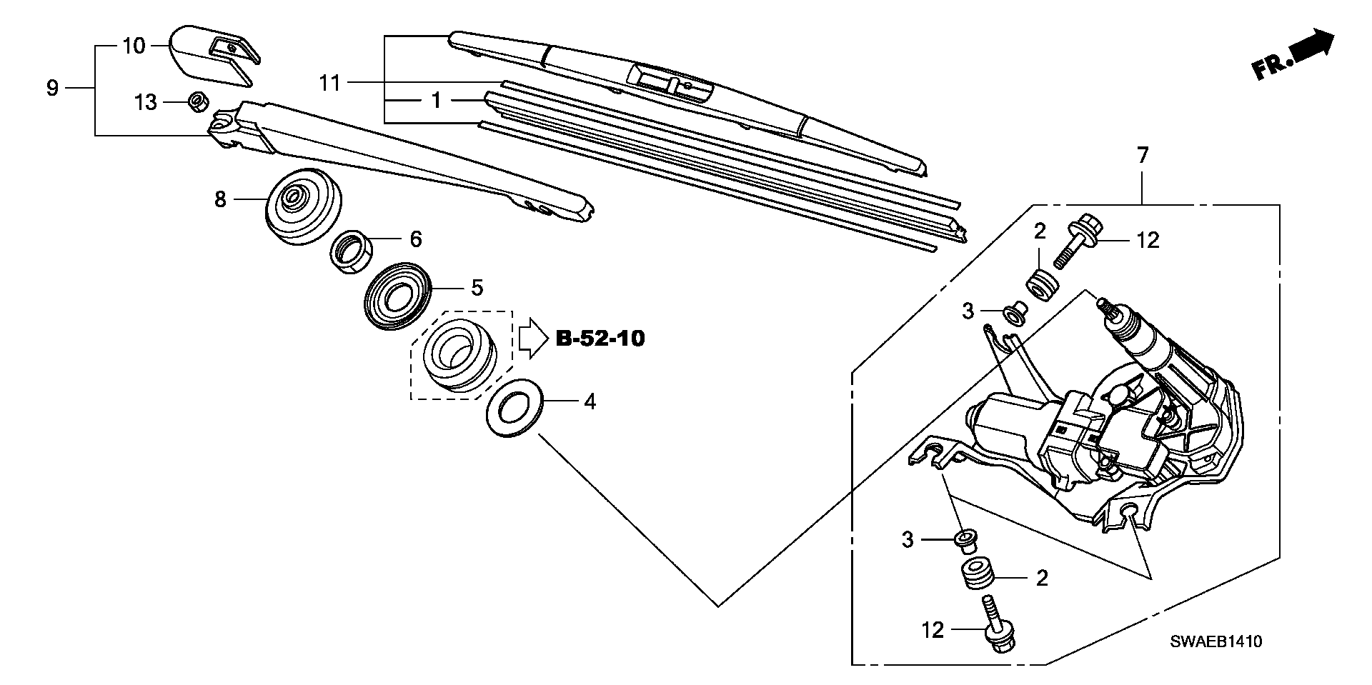 Honda 76730-SFA-003 - Spazzola tergi autozon.pro