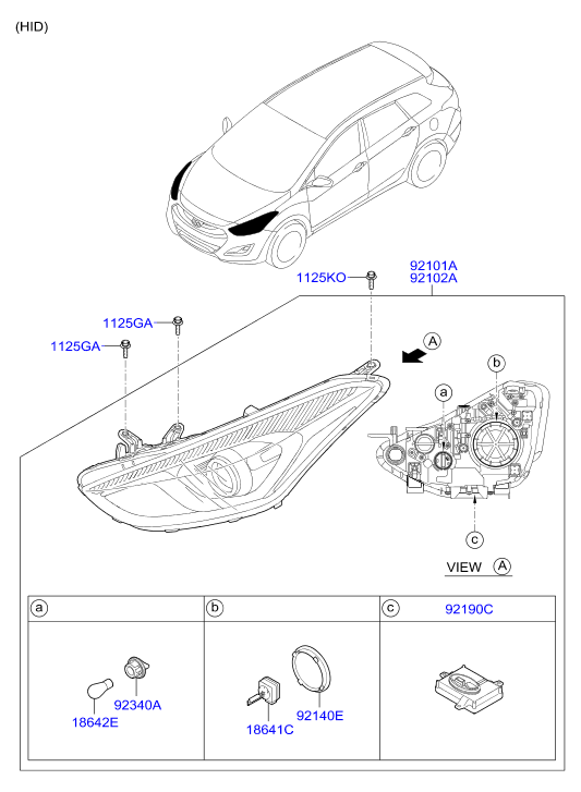 KIA 921662V000 - Lampadina, Luce guida diurna autozon.pro