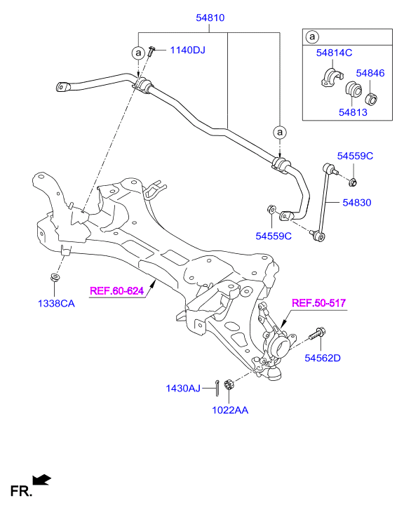 Hyundai 548302Y500 - Asta / Puntone, Stabilizzatore autozon.pro