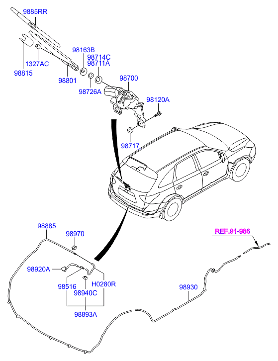 KIA 988203J000 - Spazzola tergi autozon.pro