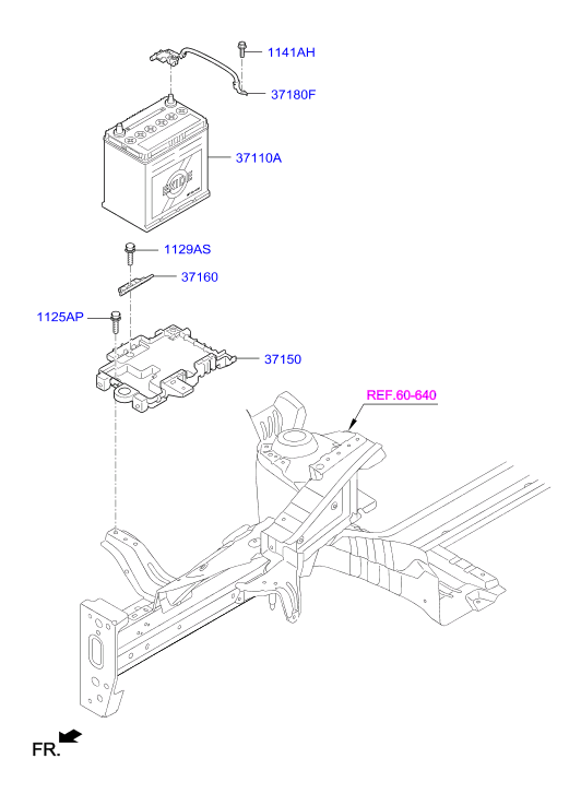 Hyundai 371100X000 - Batteria avviamento autozon.pro