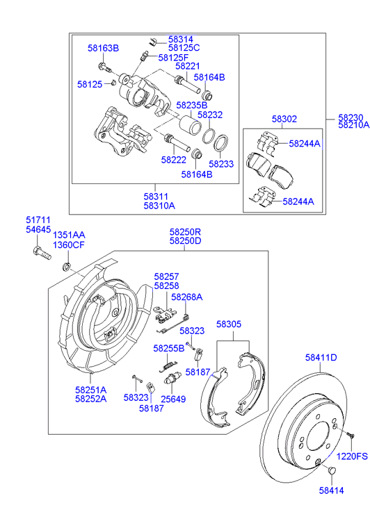 Hyundai 583103QA10 - Pinza freno autozon.pro