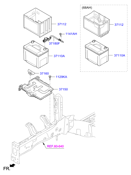 Hyundai 371101W680 - Batteria avviamento autozon.pro