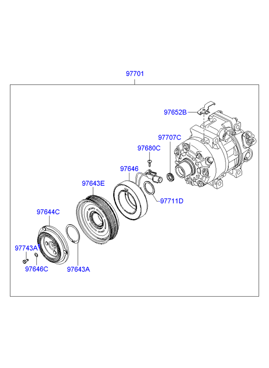 Hyundai 97701-3K220 - Compressore, Climatizzatore autozon.pro