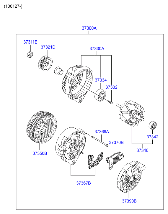 KIA 3730002570 - Alternatore autozon.pro