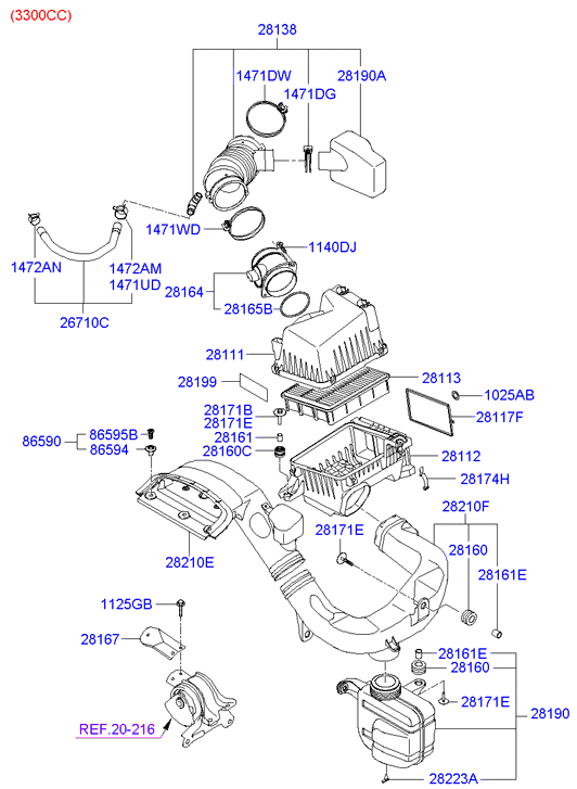 KIA 28164-25000 - Debimetro autozon.pro