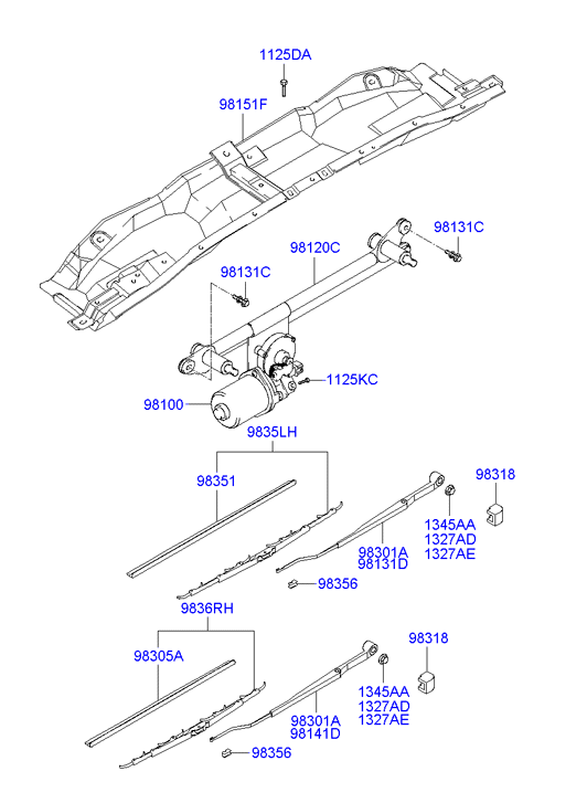 Hyundai 98360 1C000 - Spazzola tergi autozon.pro