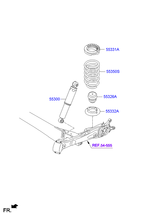 KIA 553001R100 - Ammortizzatore autozon.pro