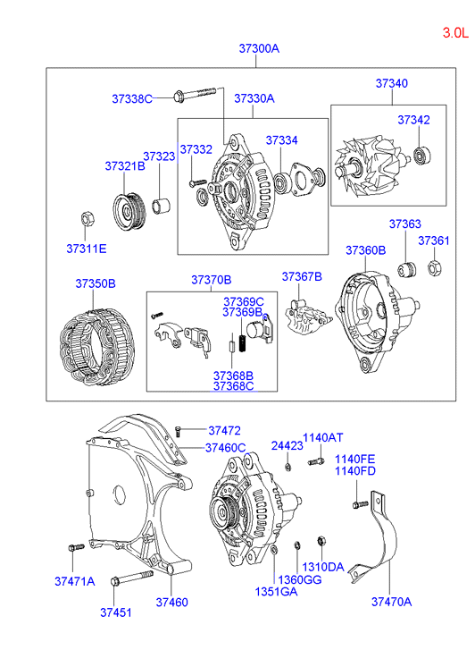 KIA 37370-42540 - Regolatore alternatore autozon.pro