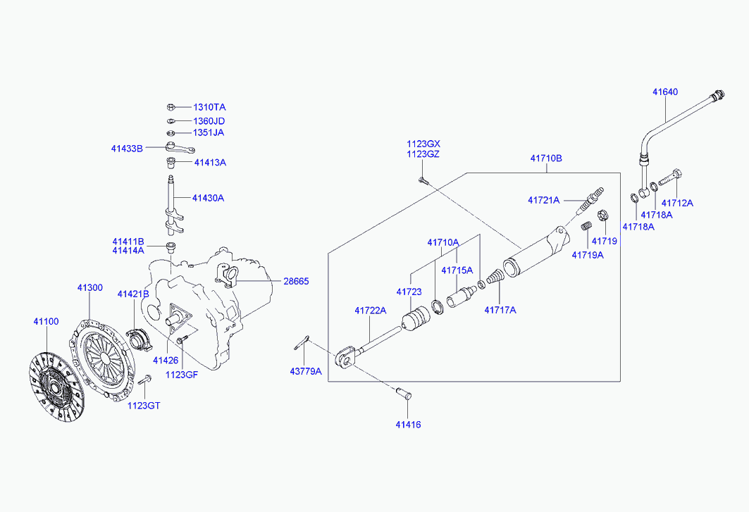 KIA 41421-28002 - Reggispinta distacco frizione autozon.pro