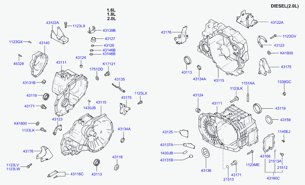 Hyundai 43146-22600 - Cuscinetto, Leva d. frizione autozon.pro