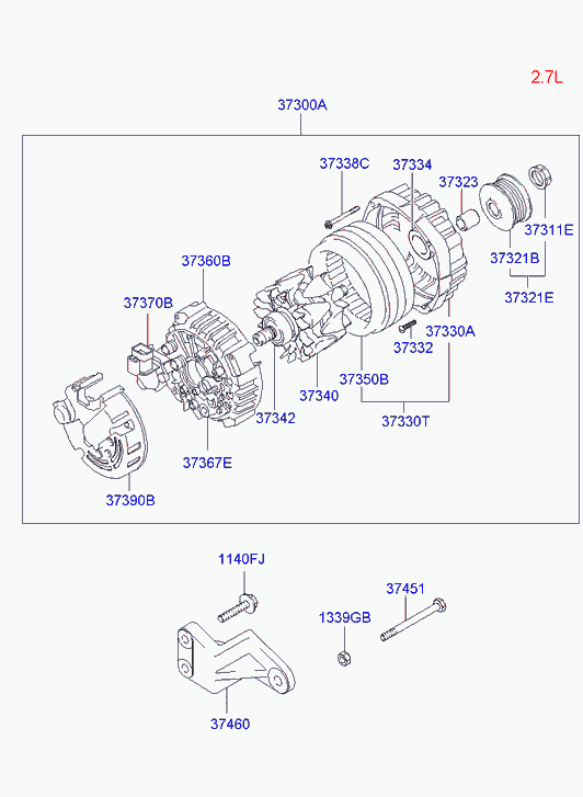 KIA 37300-38400 - Alternatore autozon.pro