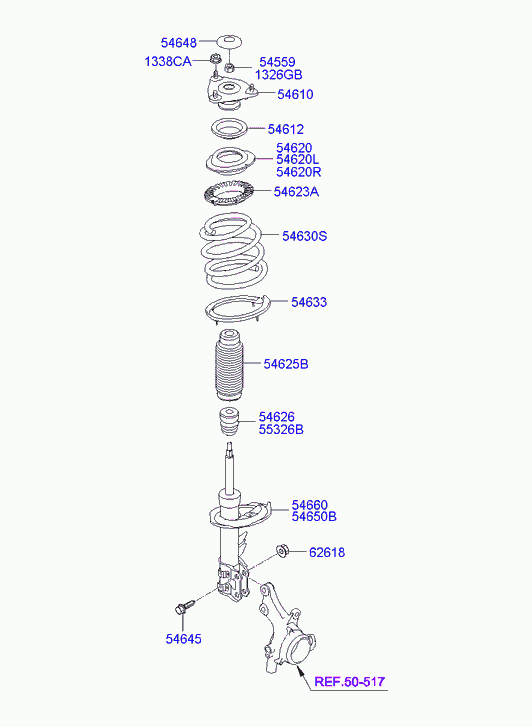 Hyundai 5532627000 - Kit parapolvere, Ammortizzatore autozon.pro