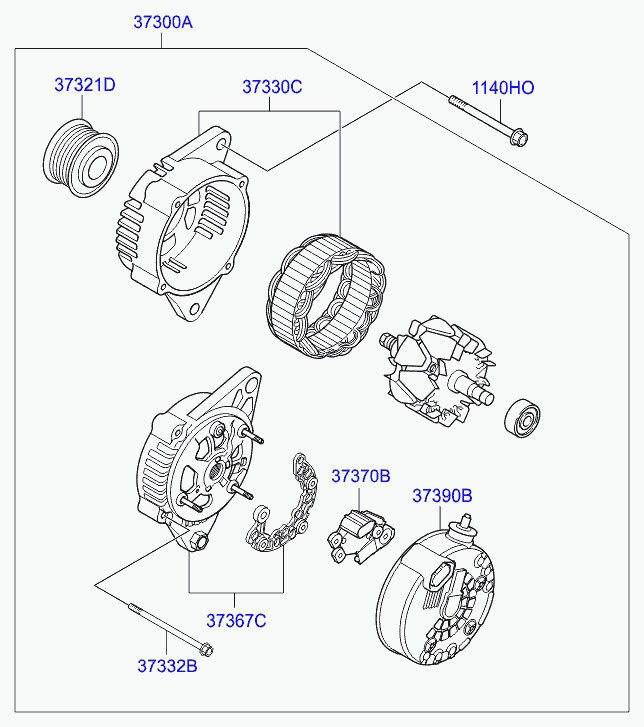 KIA 37322-2F-000 - Puleggia cinghia, Alternatore autozon.pro