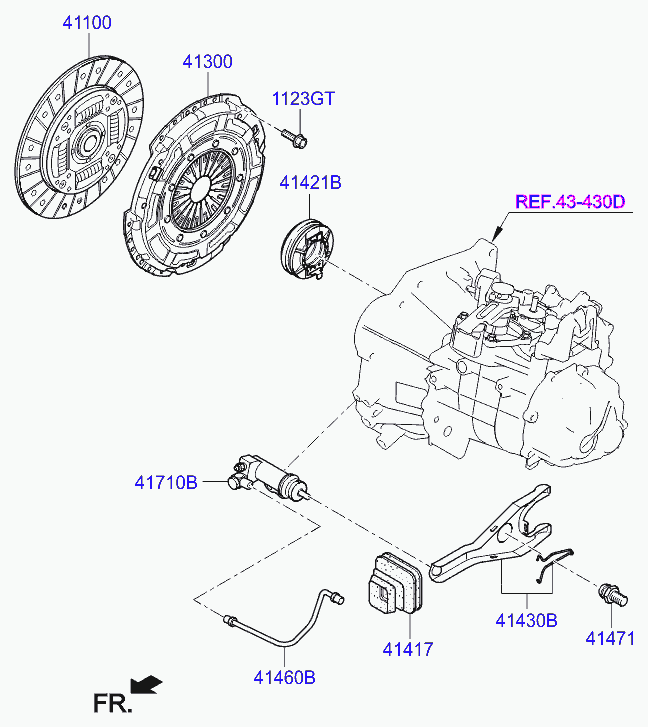 Hyundai 41300-26040 - Spingidisco frizione autozon.pro