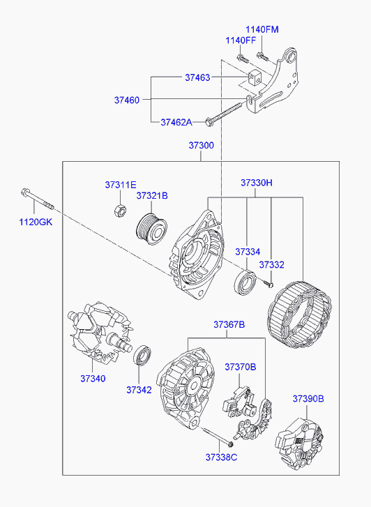 KIA 373002B600 - Alternatore autozon.pro