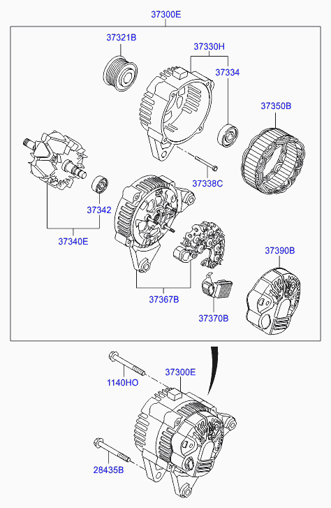 KIA 373002A400 - Alternatore autozon.pro