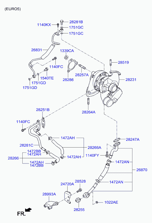 KIA 28231-2F750 - Turbocompressore, Sovralimentazione autozon.pro