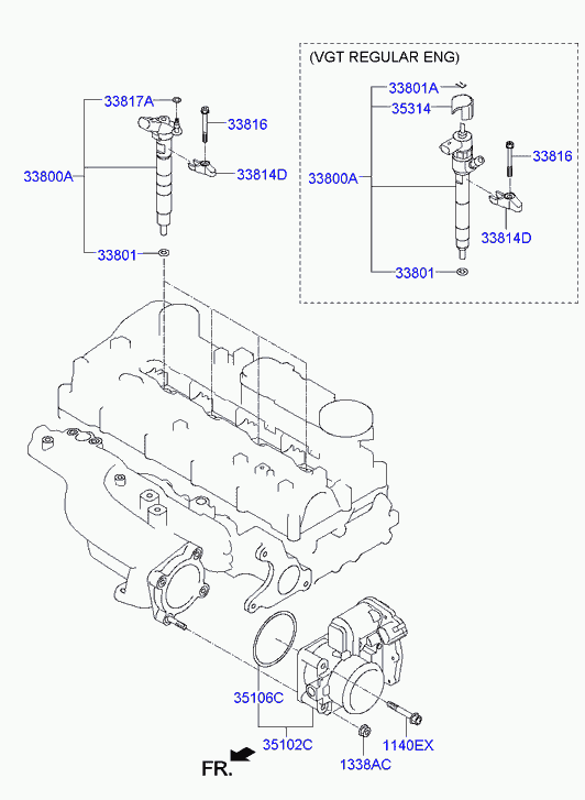 KIA 33817 2F000 - Piastra termoisolante, Impianto iniezione autozon.pro