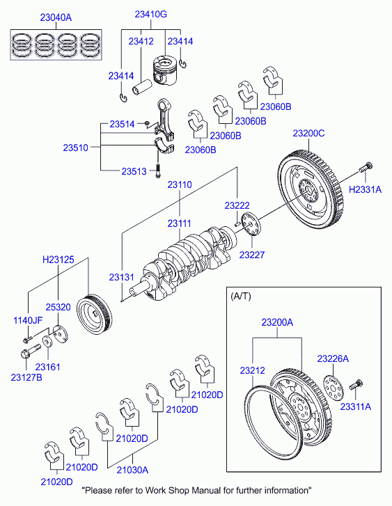 Hyundai 23200-4A102 - Volano autozon.pro