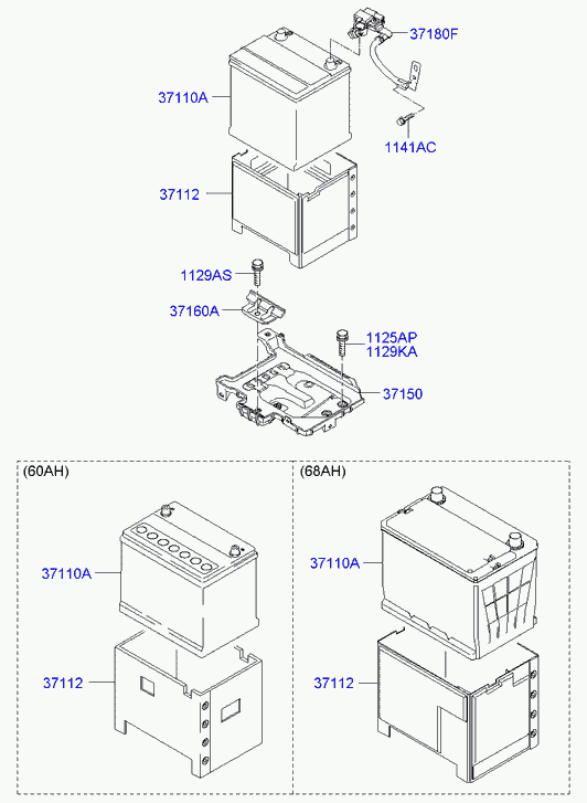 Hyundai 3711029102 - Batteria avviamento autozon.pro