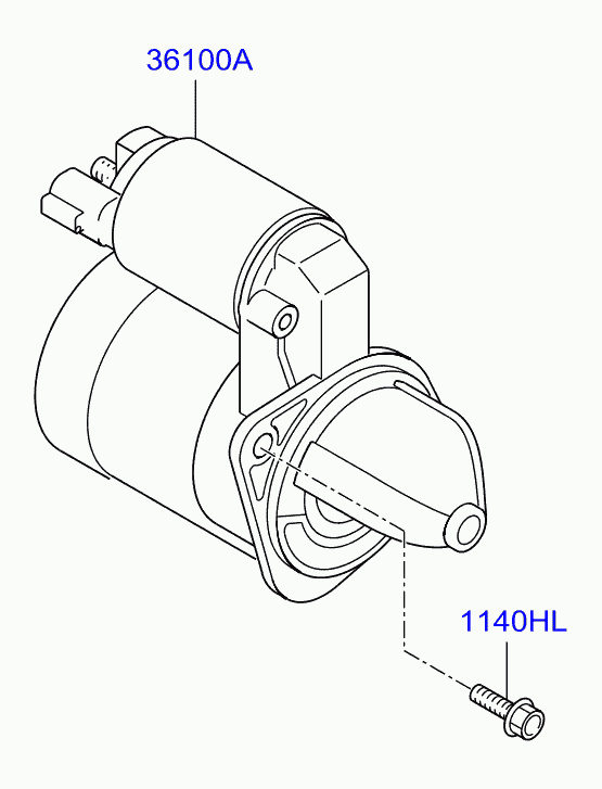 Hyundai (BEIJING) 36100-2B300 - Motorino d'avviamento autozon.pro