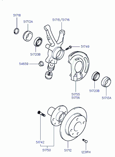 Hyundai 51713-21100 - Kit cuscinetto ruota autozon.pro