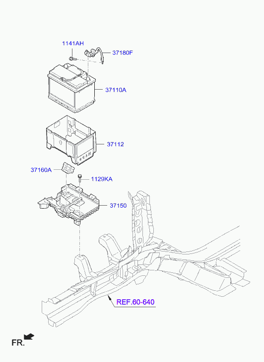 Hyundai 37110H5610 - Batteria avviamento autozon.pro