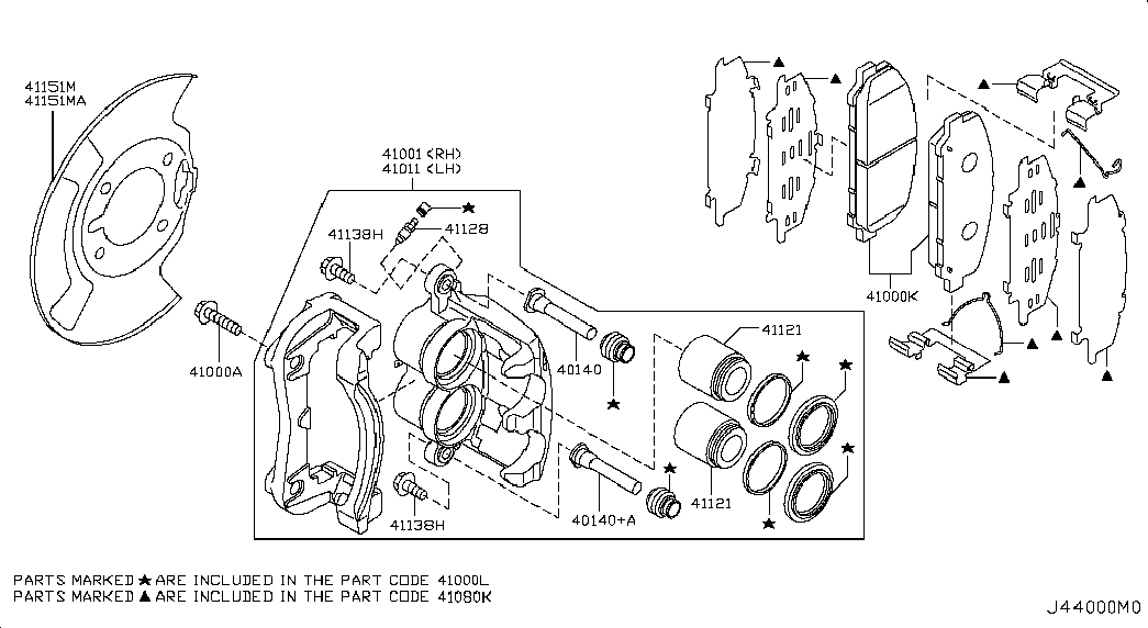 NISSAN 41001-ZC60A - Kit riparazione, Pinza freno autozon.pro